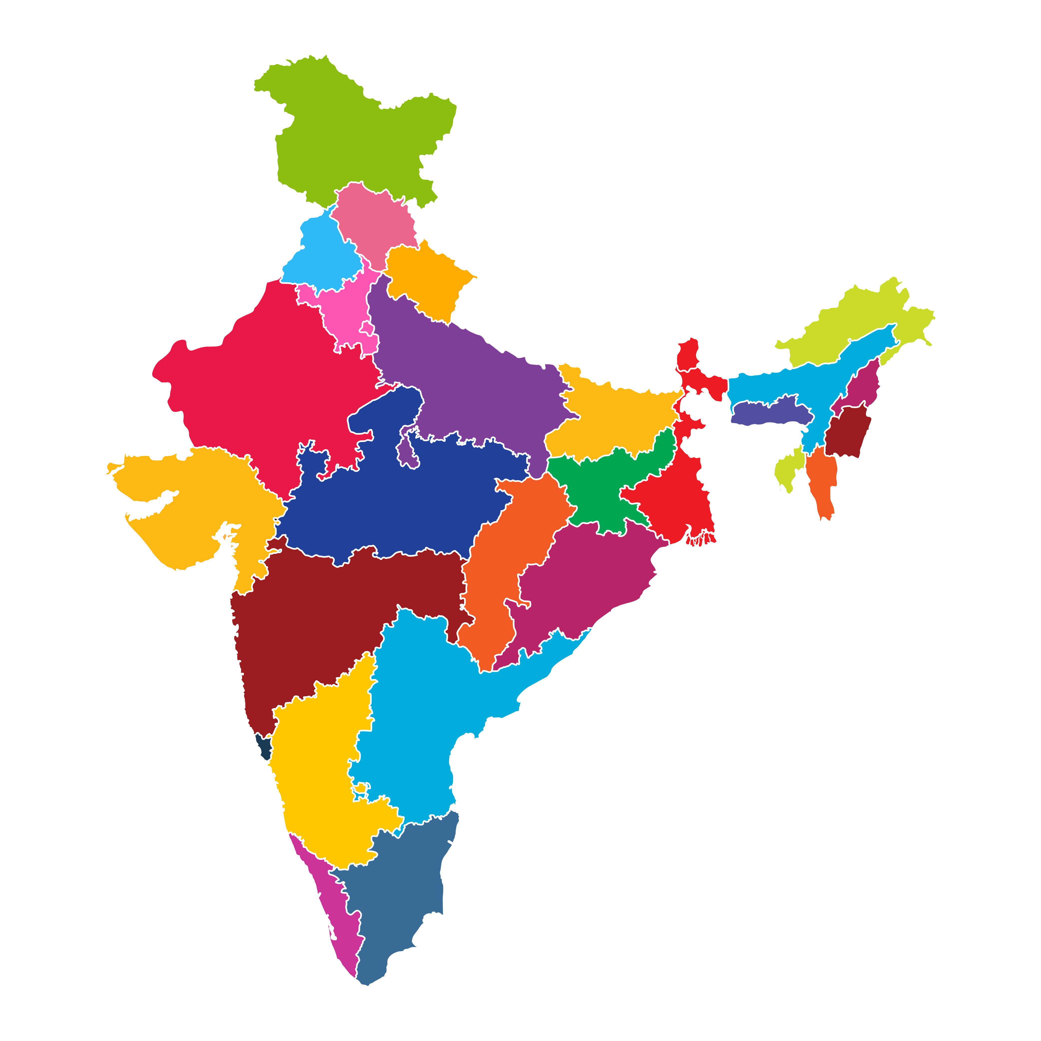 India states. Карта Индии вектор. Карта Индии на прозрачном фоне. Индия карта на белом фоне. Индия на прозрачном фоне.